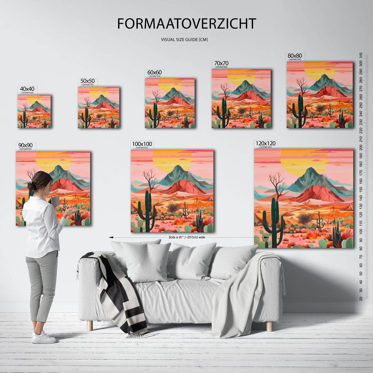 Woestijnlandschap – vierkante muurposter voor keuken of eethoek