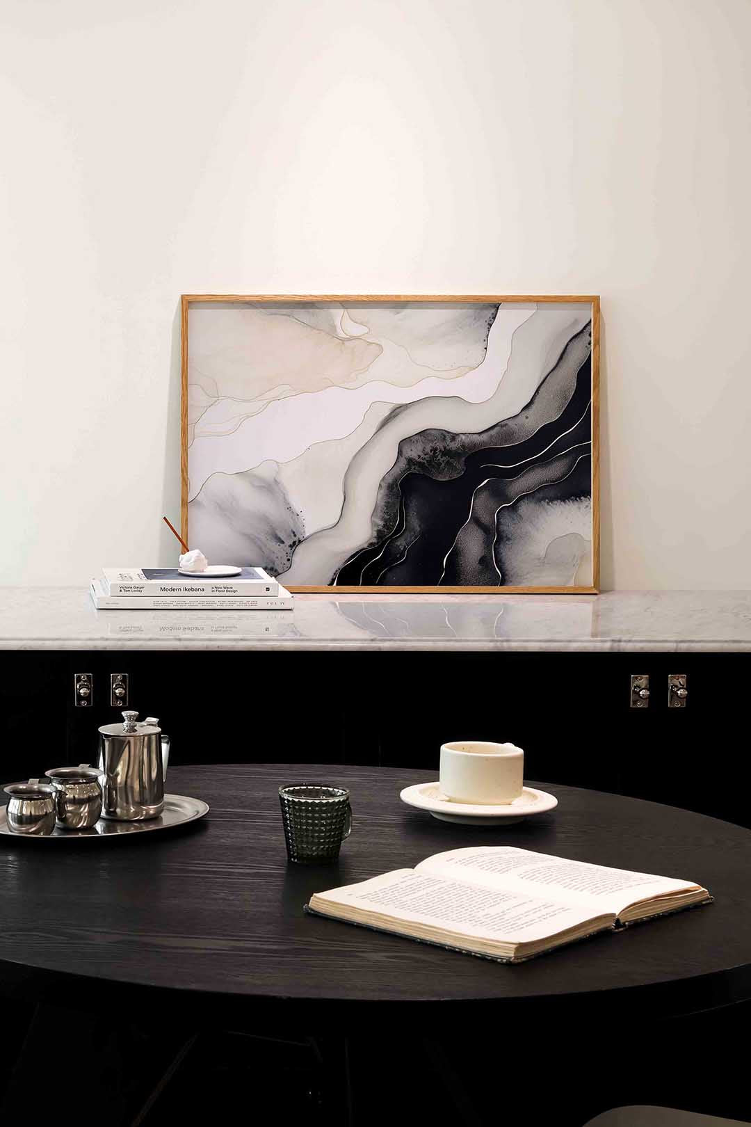 Abstracte lijnen en vormen – abstracte poster in liggend formaat
