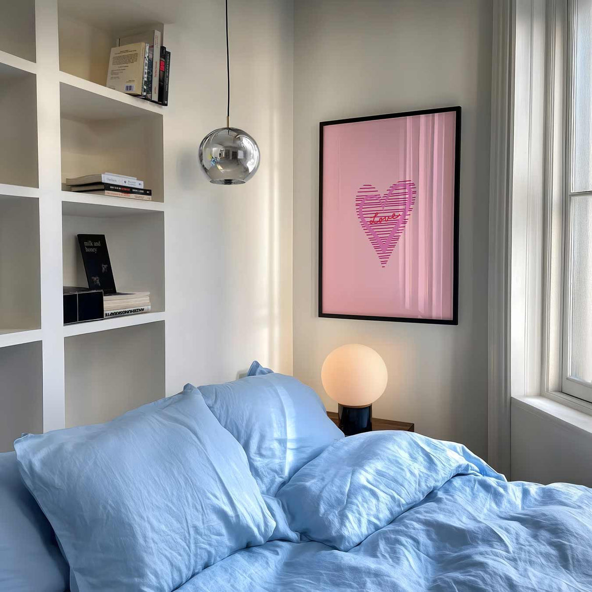Liefdeshart – zomer poster als frisse staande wanddecoratie