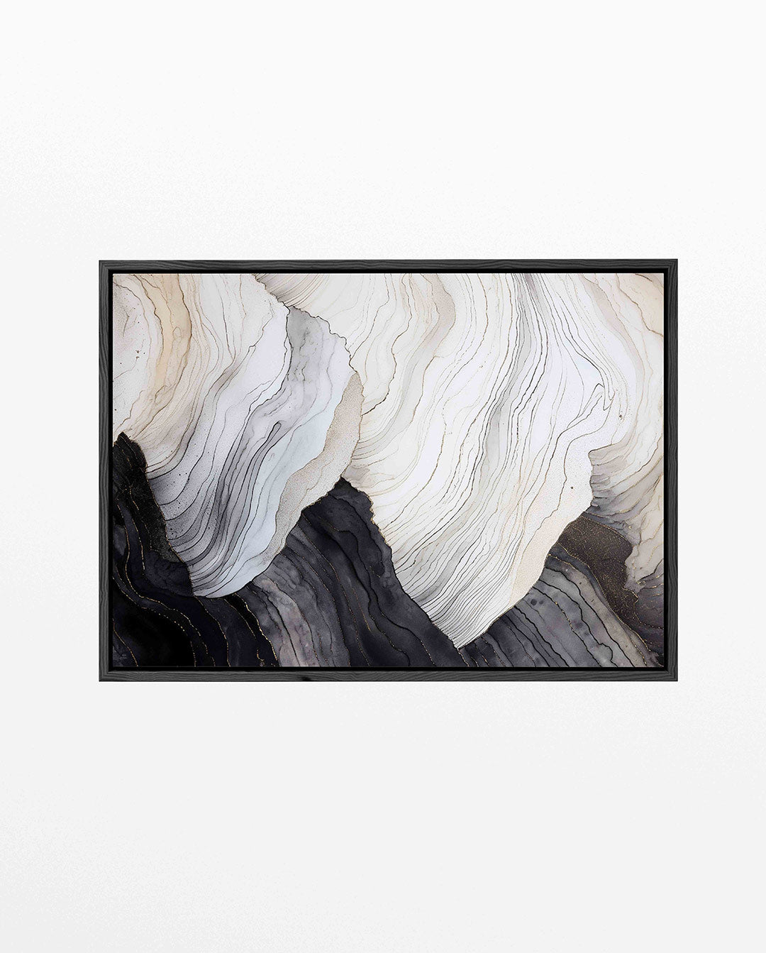 Organische lijnen – Serene – liggend abstract kunstwerk
