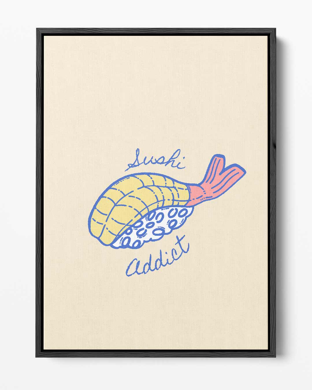 Sushi Addict Illustratie – portret kunstwerk als wanddecoratie