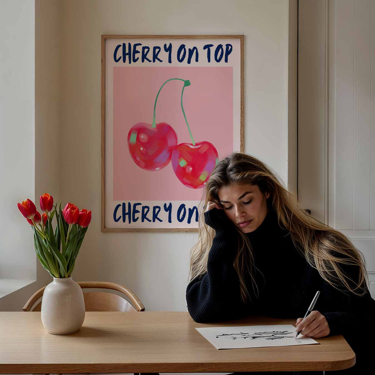 Cherry On Top – Popart poster als moderne urban wanddecoratie