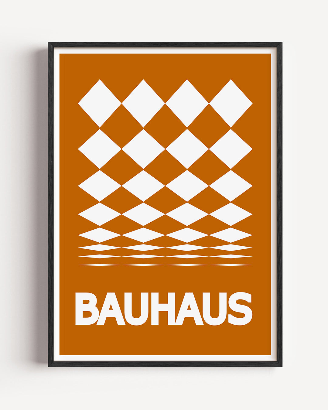Vormritme en contrast – staande Bauhaus poster als wanddecoratie