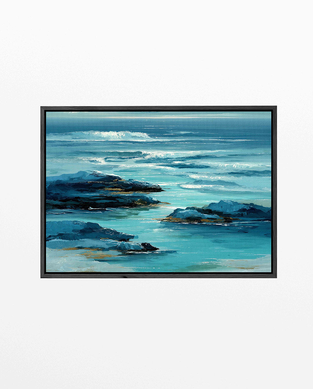 Zeezicht compositie – liggend abstract kunstwerk