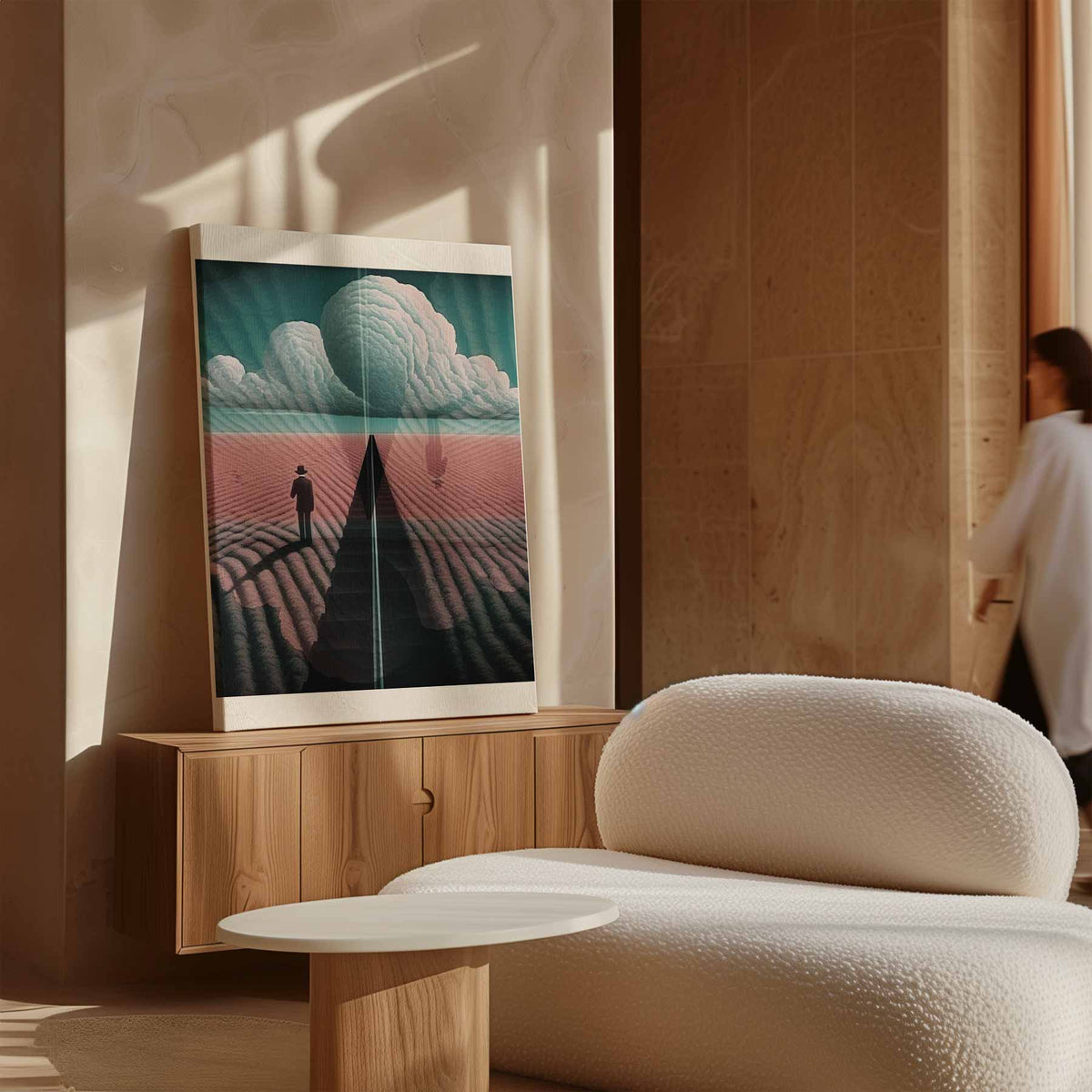 Dromerige Horizon – modern portret kunstwerk van WallArtistic