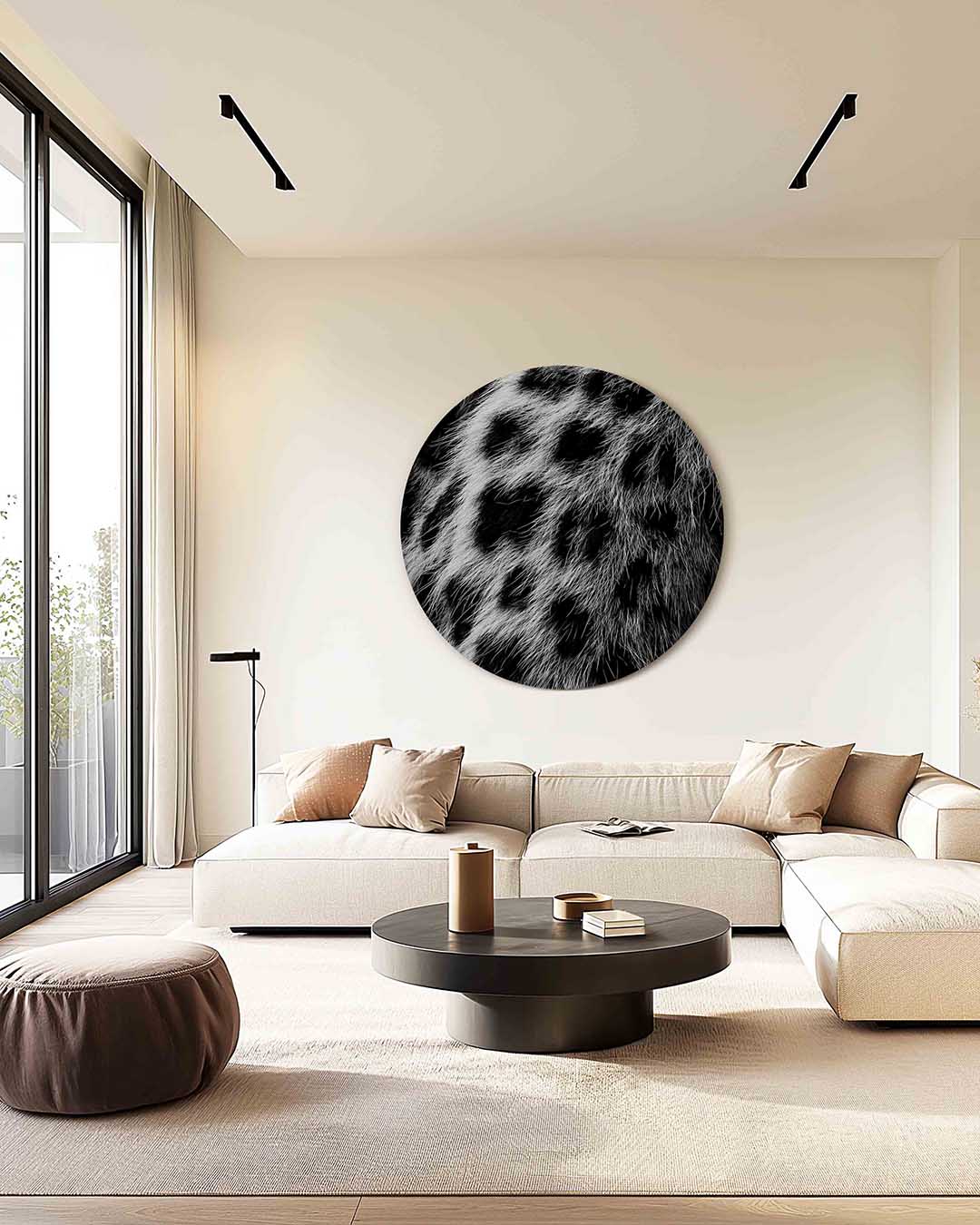 Dierenprint – safari muurcirkel als ronde wanddecoratie