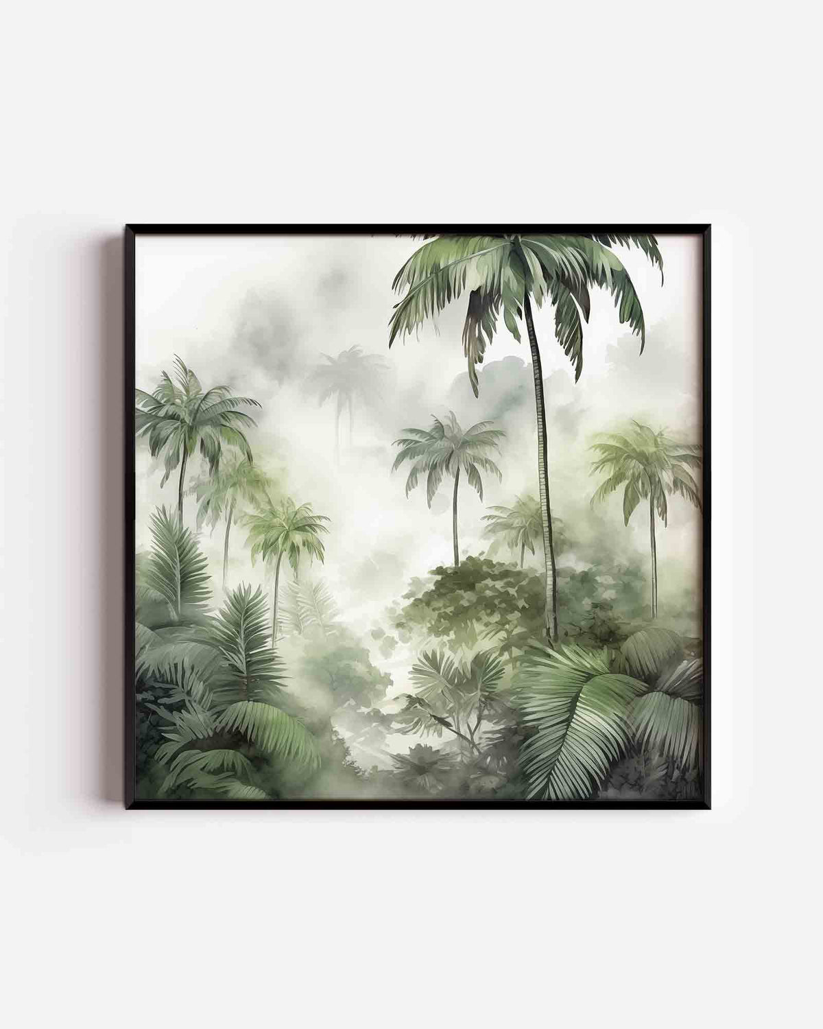 Tropische palmbomen – jungle vierkante poster als wanddecoratie