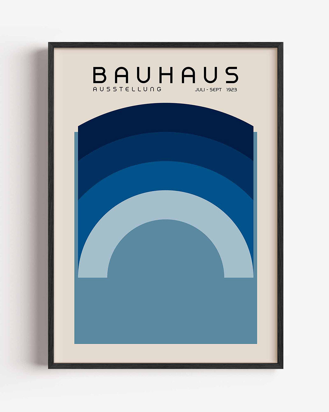 Boogvormen en kleur – staande Bauhaus poster als wanddecoratie