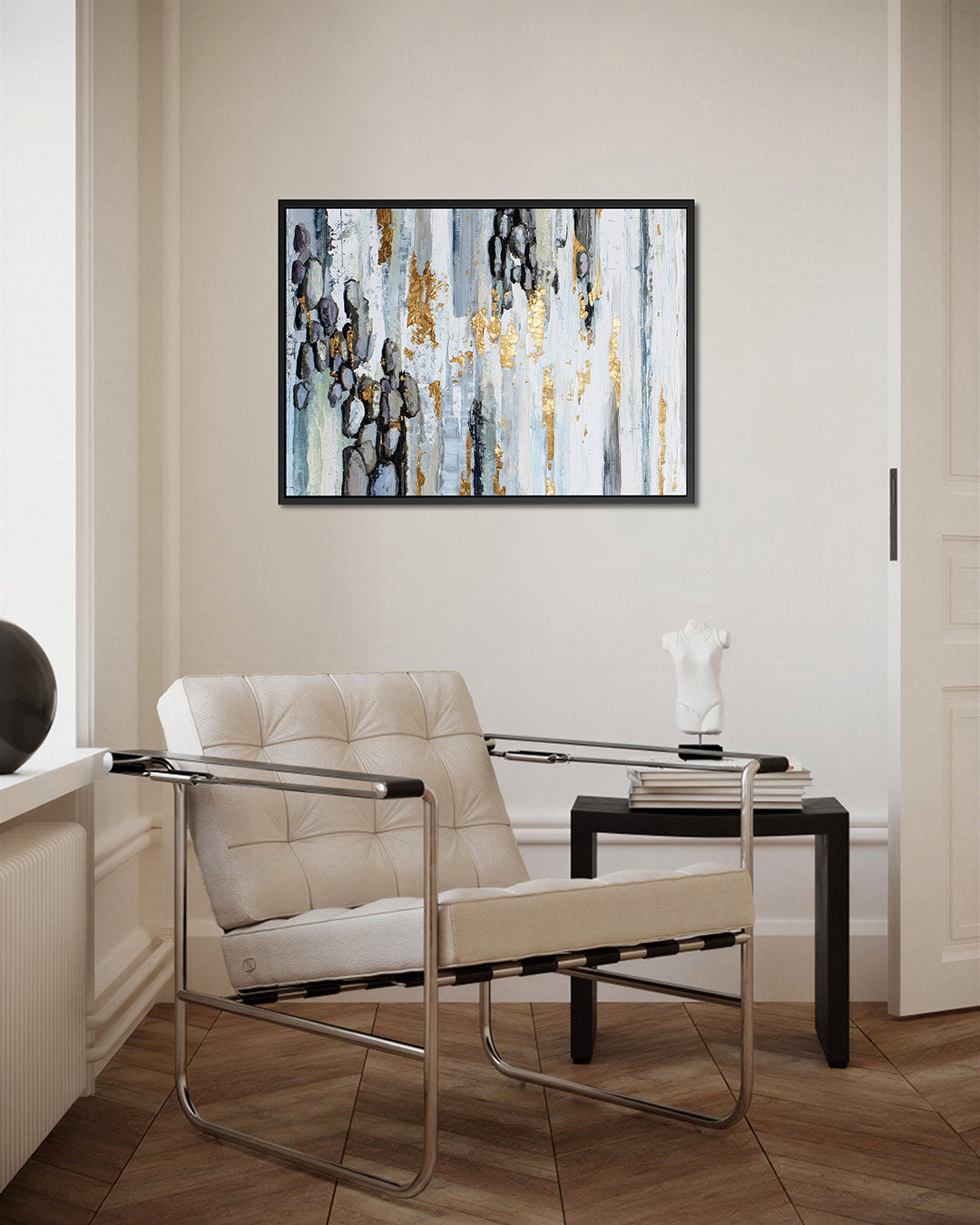 Gelaagde texturen – Verticale – kunstwerk op canvas, dibond of plexiglas