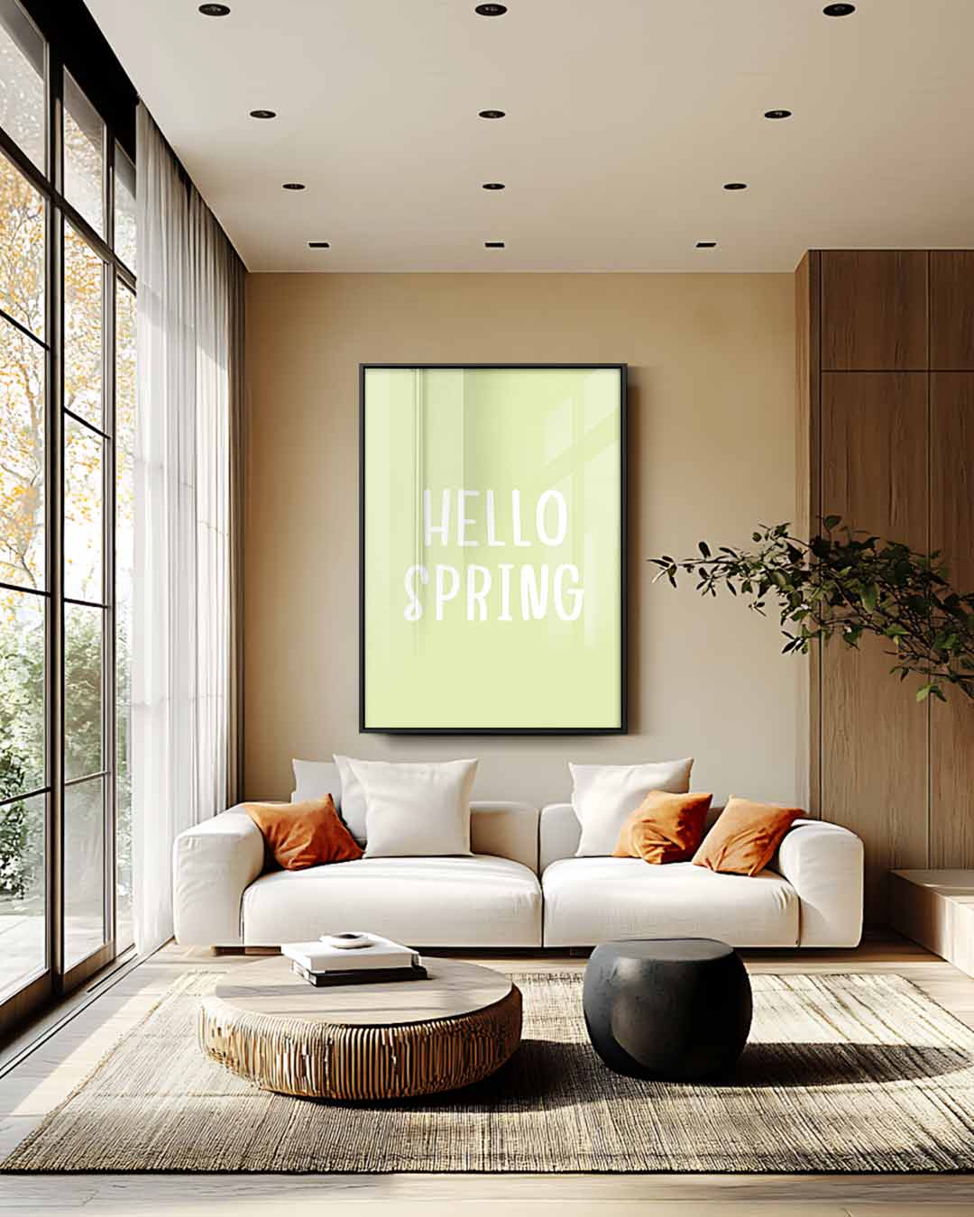 Vrolijke Lente Groet – plexiglas wanddecoratie in portret formaat