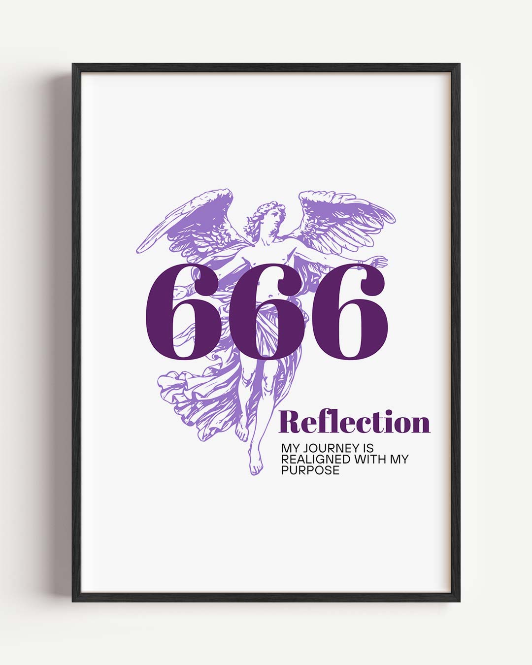 Engel met Inspirerende Boodschap – mindful portret poster als wanddecoratie
