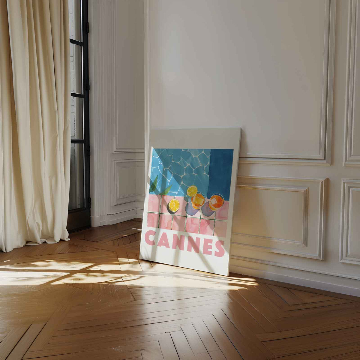 Zonnige Dagen in Cannes – dibond wanddecoratie in staand formaat