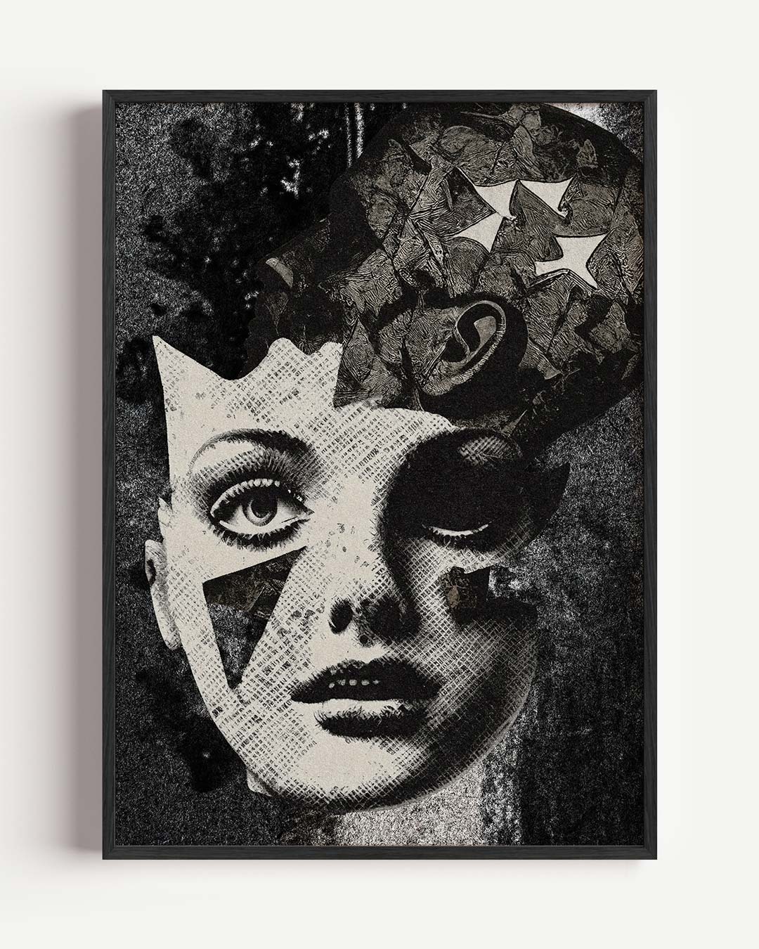 Vrouwengezicht – abstracte portret poster als wanddecoratie