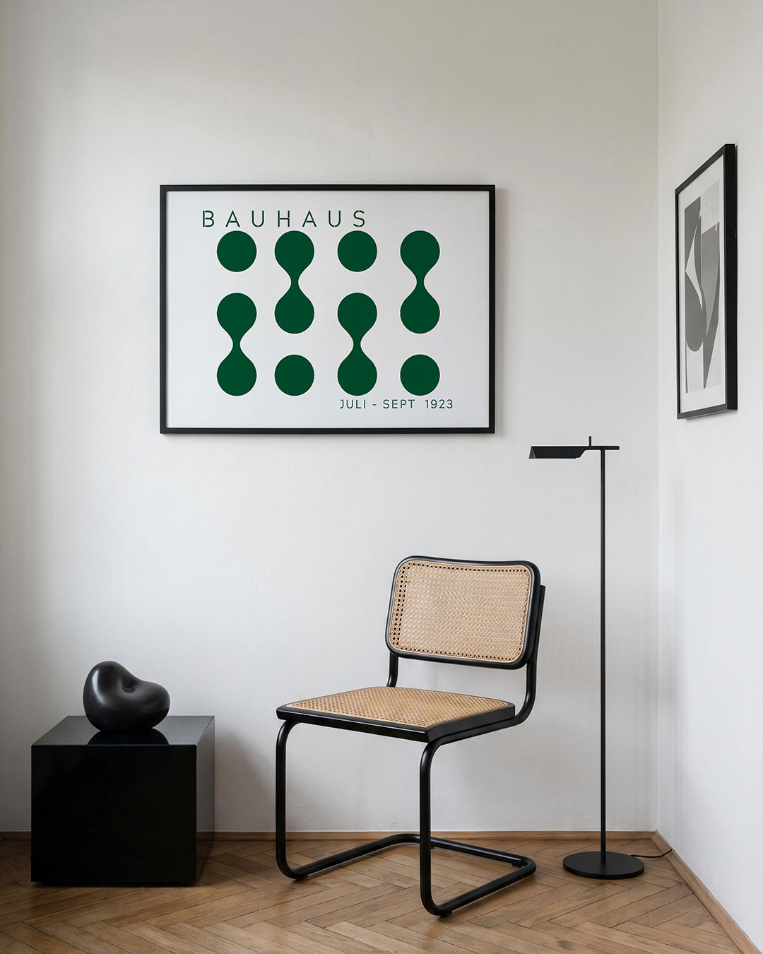 Vorm en ritme – geometrische Bauhaus poster in liggend formaat
