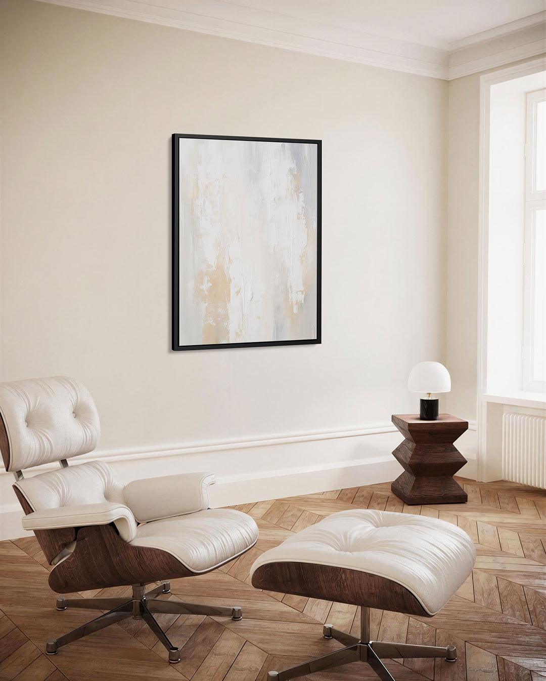 Zachte texturen – staand wanddecoratie kunstwerk