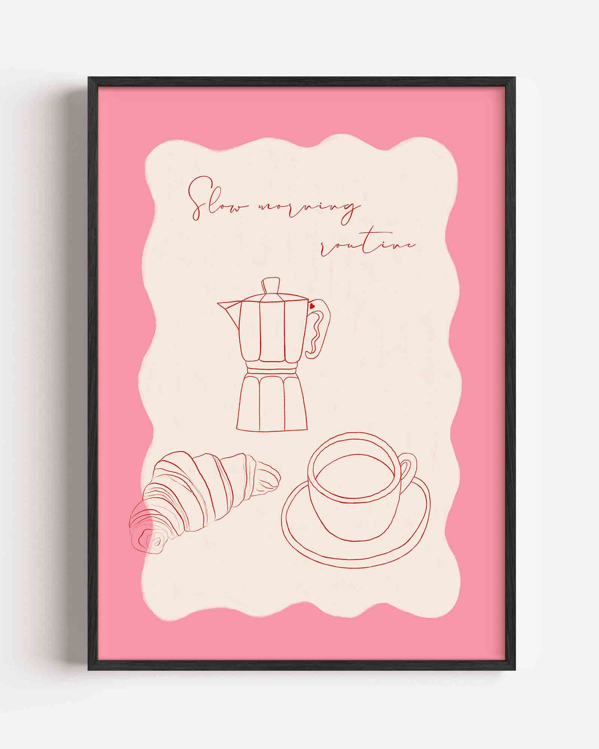Slow morning routine – Slow Living portret poster als wanddecoratie