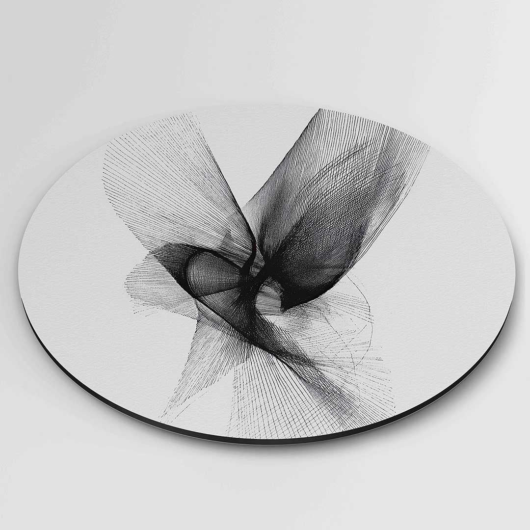 Abstracte lijnen – abstracte wandkunst als muurcirkel van WallArtistic