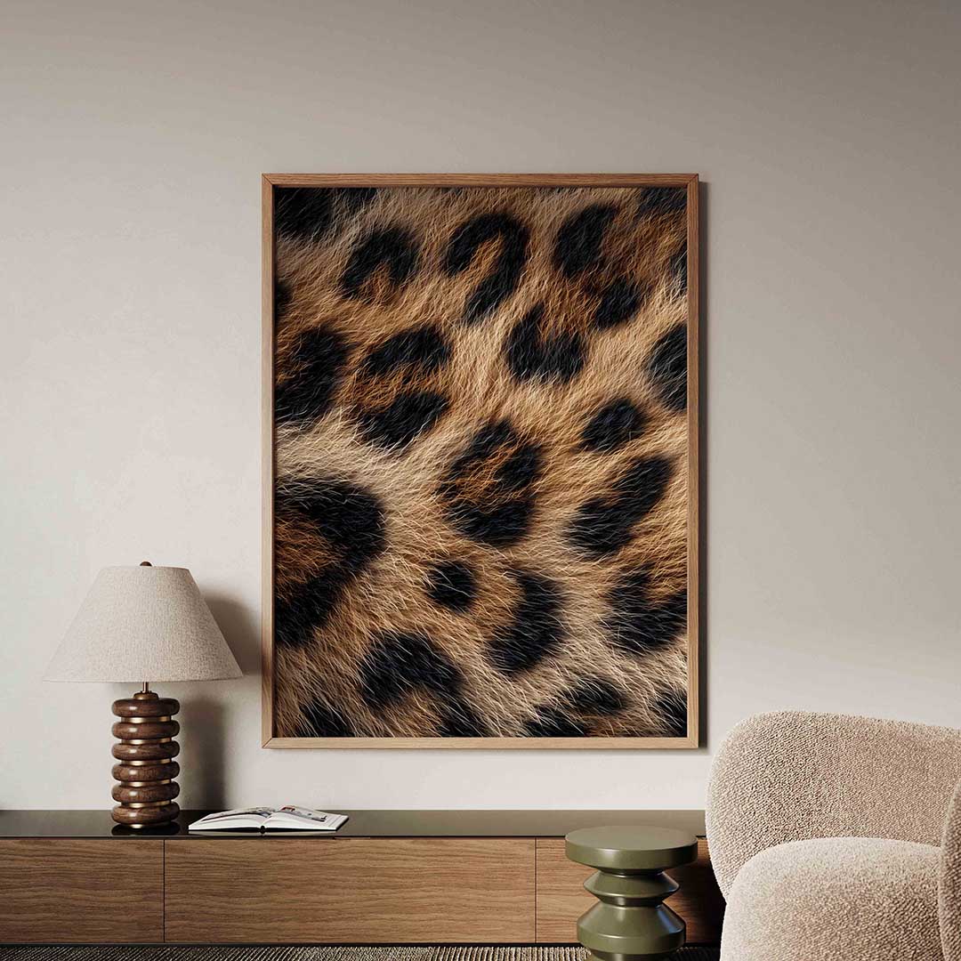 Luipaardprint – safari poster in staand formaat