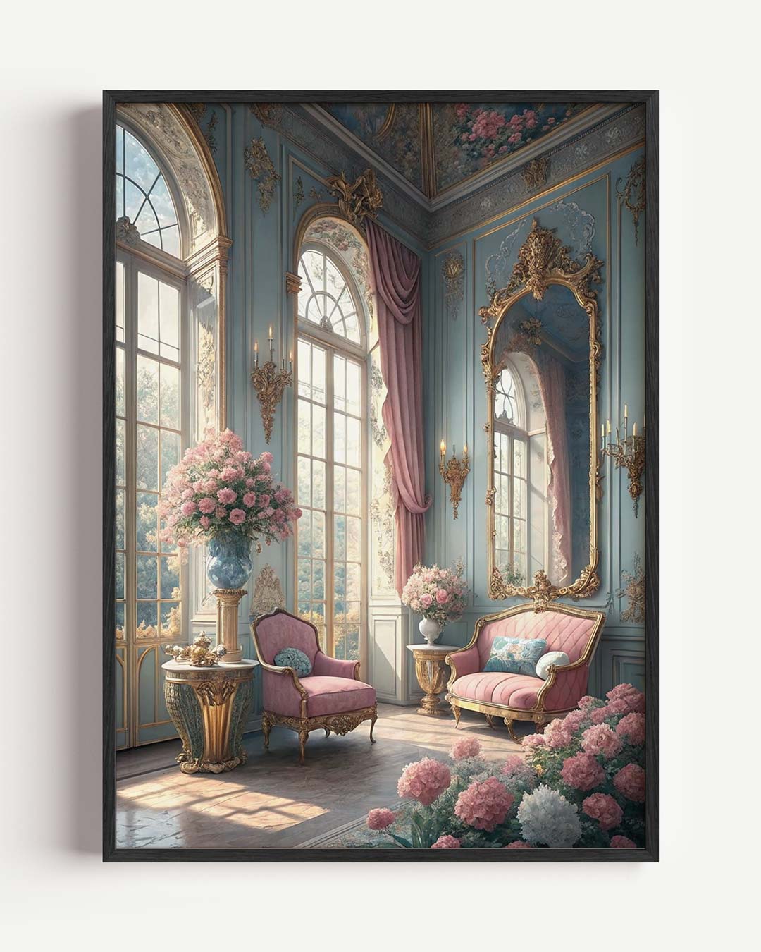 Dromerige Luxe Interieur – paas portret poster als wanddecoratie
