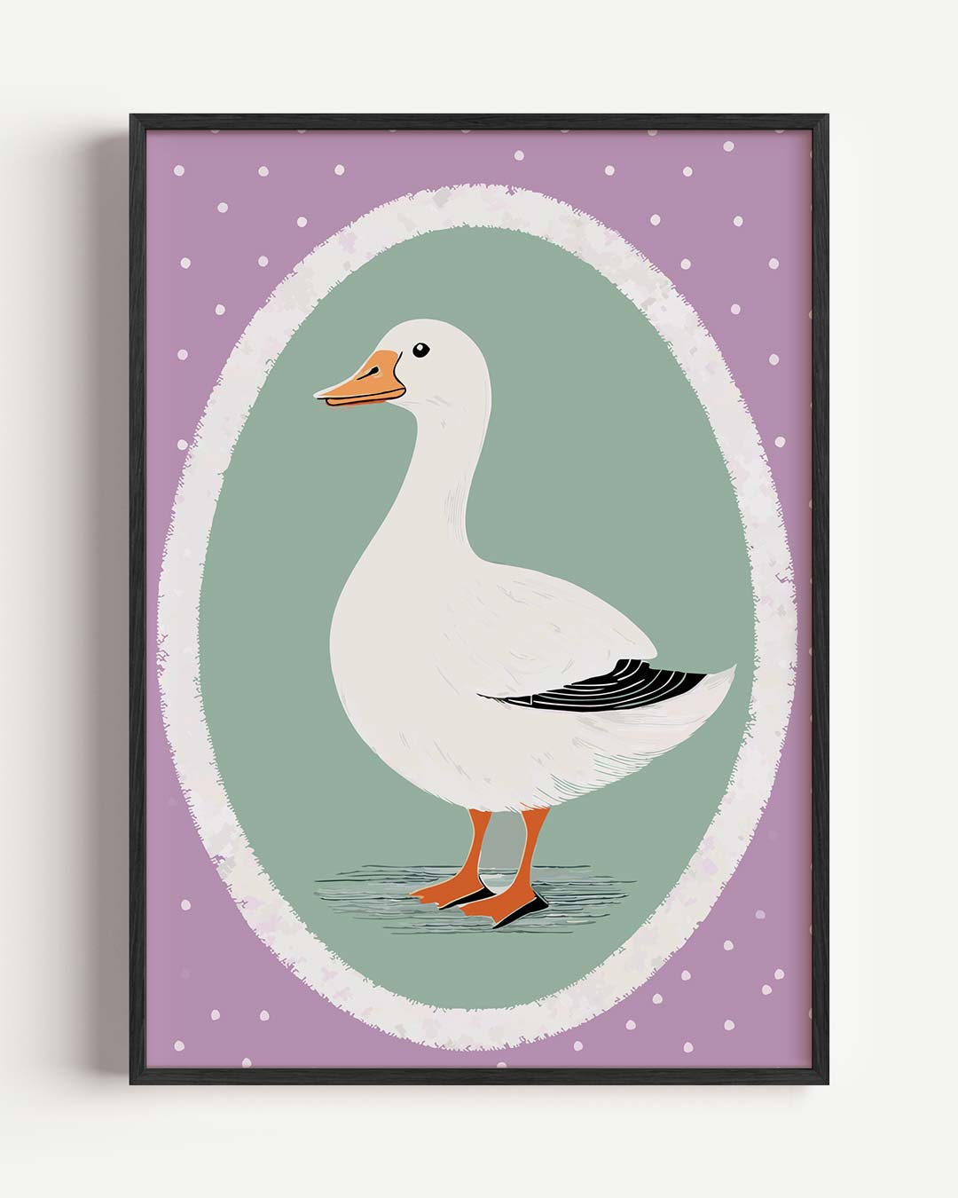 Schattige Eend Decoratieve – kids portret poster als wanddecoratie