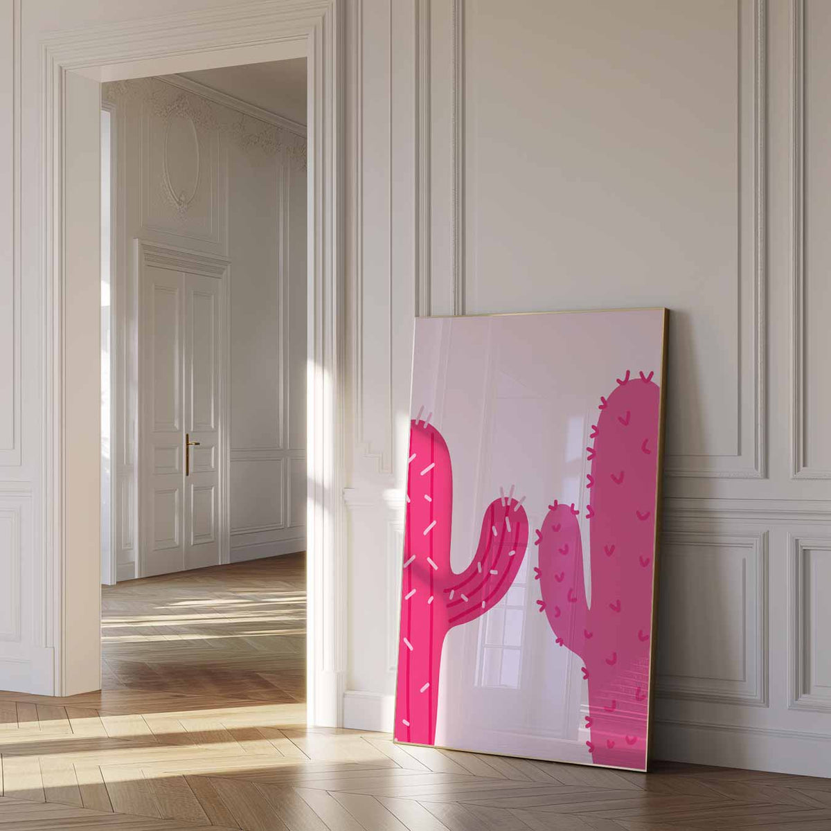 Cactus Fiesta – paas poster als vrolijke staande wanddecoratie
