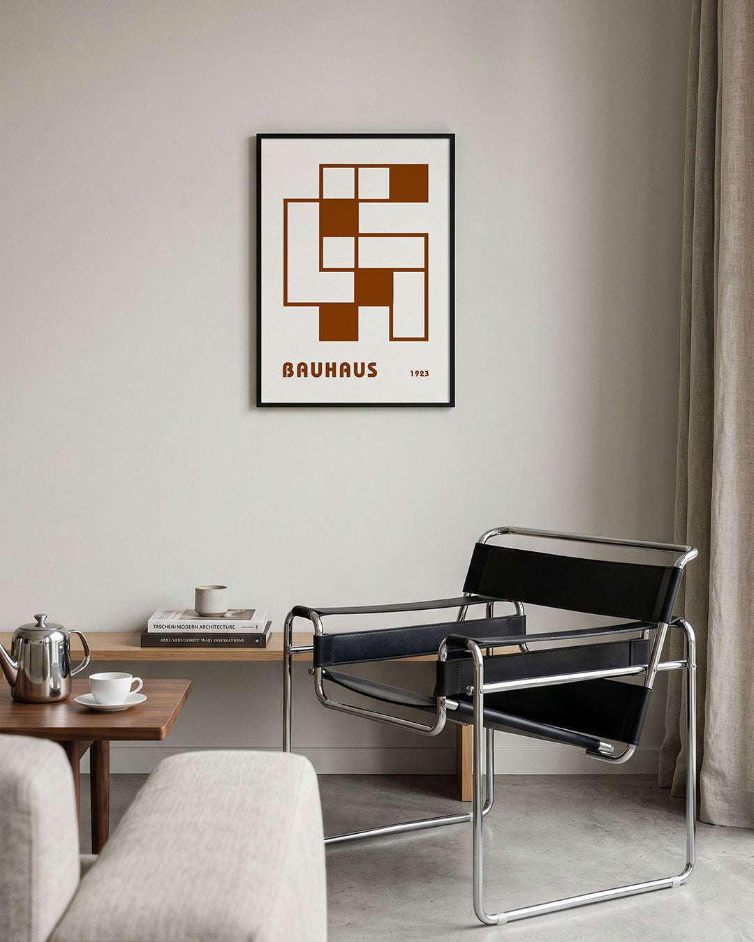Vorm en balans – geometrische Bauhaus poster in staand formaat