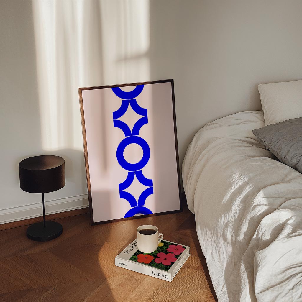 Geometrische Elegantie – staande zomer wanddecoratie van WallArtistic