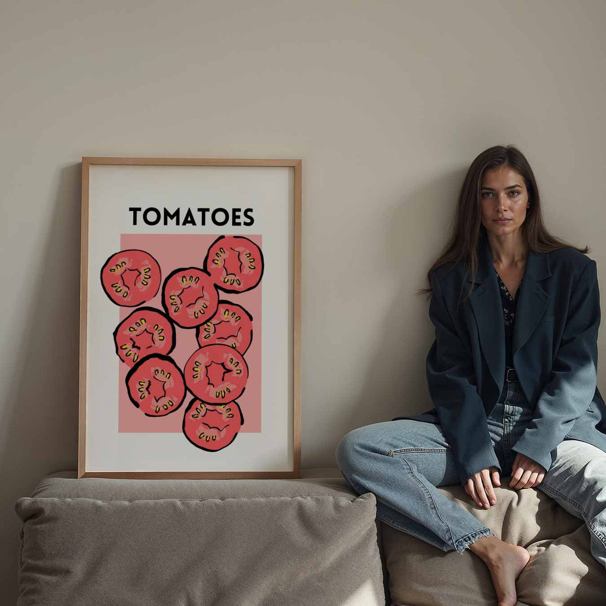 Frisse Tomaten Kunstposter – staande keuken wanddecoratie van WallArtistic