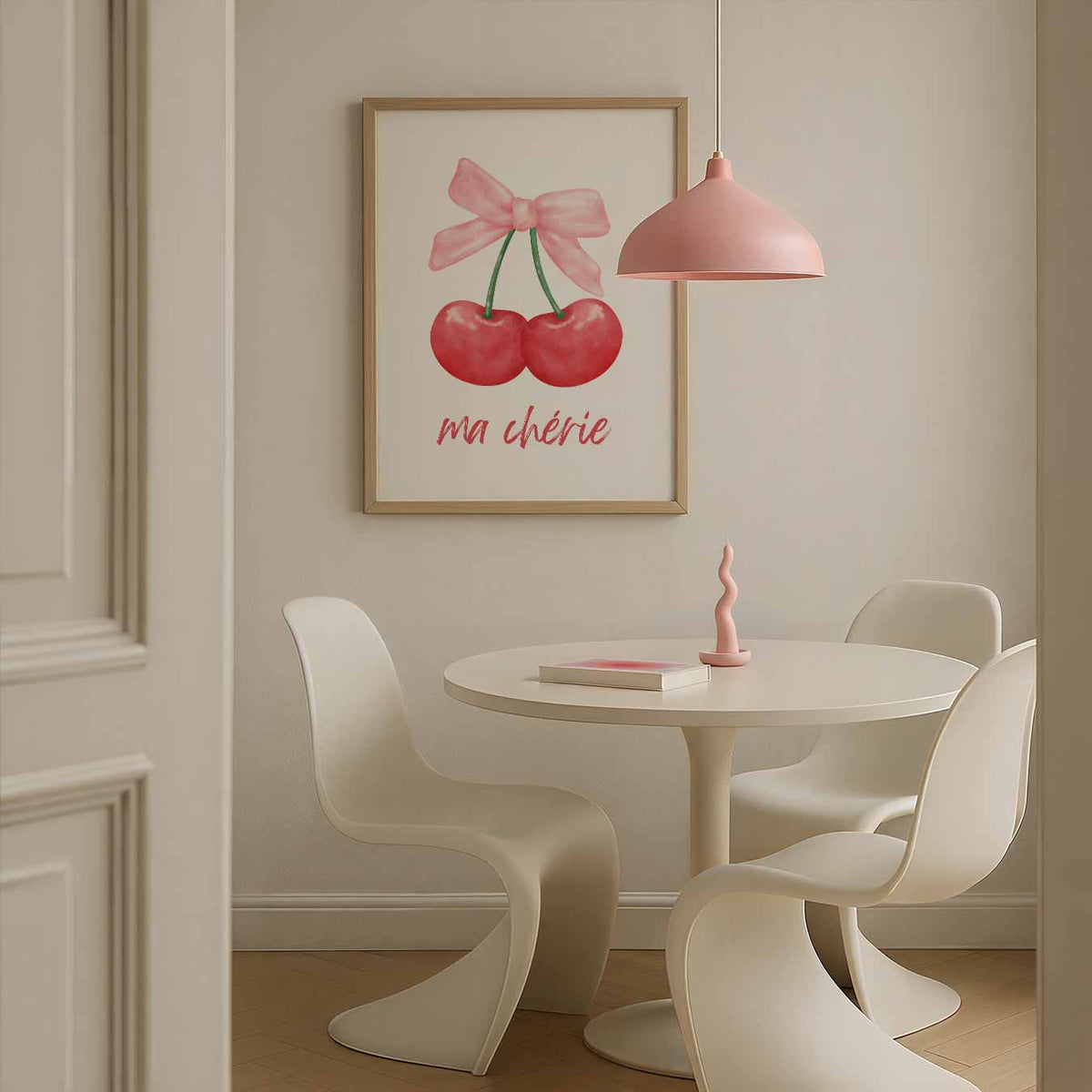 Ma Chérie Cherry – zomerse poster in staand formaat
