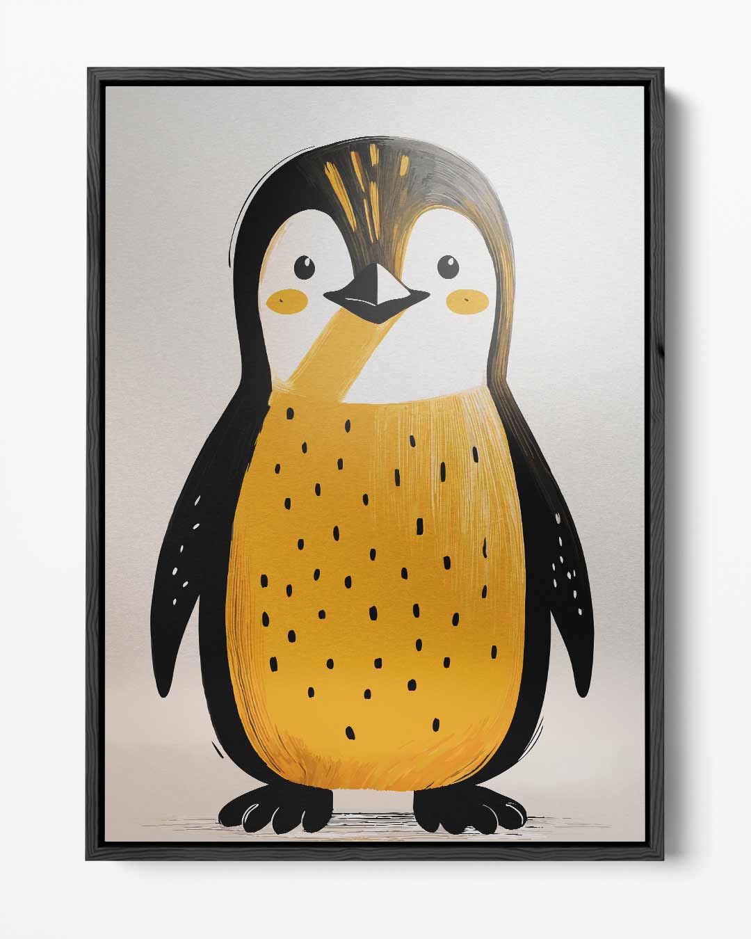 Vrolijke Pinguïn Illustratie – portret kunstwerk als wanddecoratie