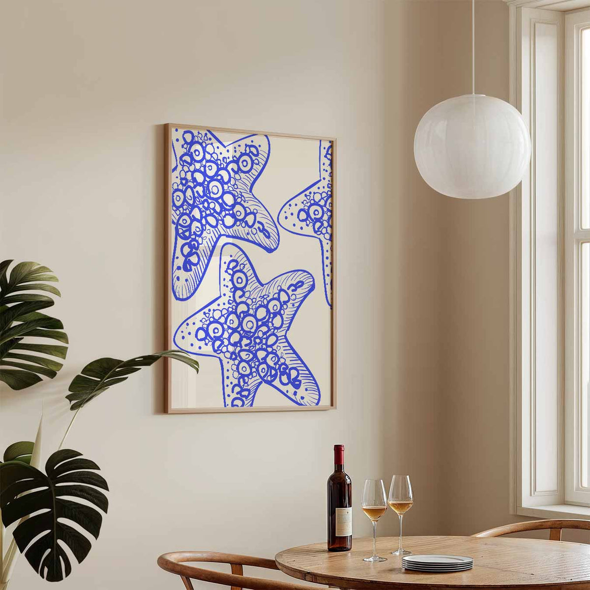 Zeesterren Paradijs – zeedieren poster in staand formaat