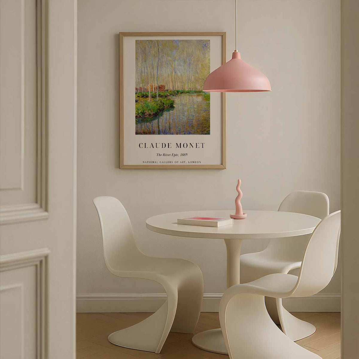 Monet's Dromerige Rivierlandschap – Streetart wandkunst als portret poster
