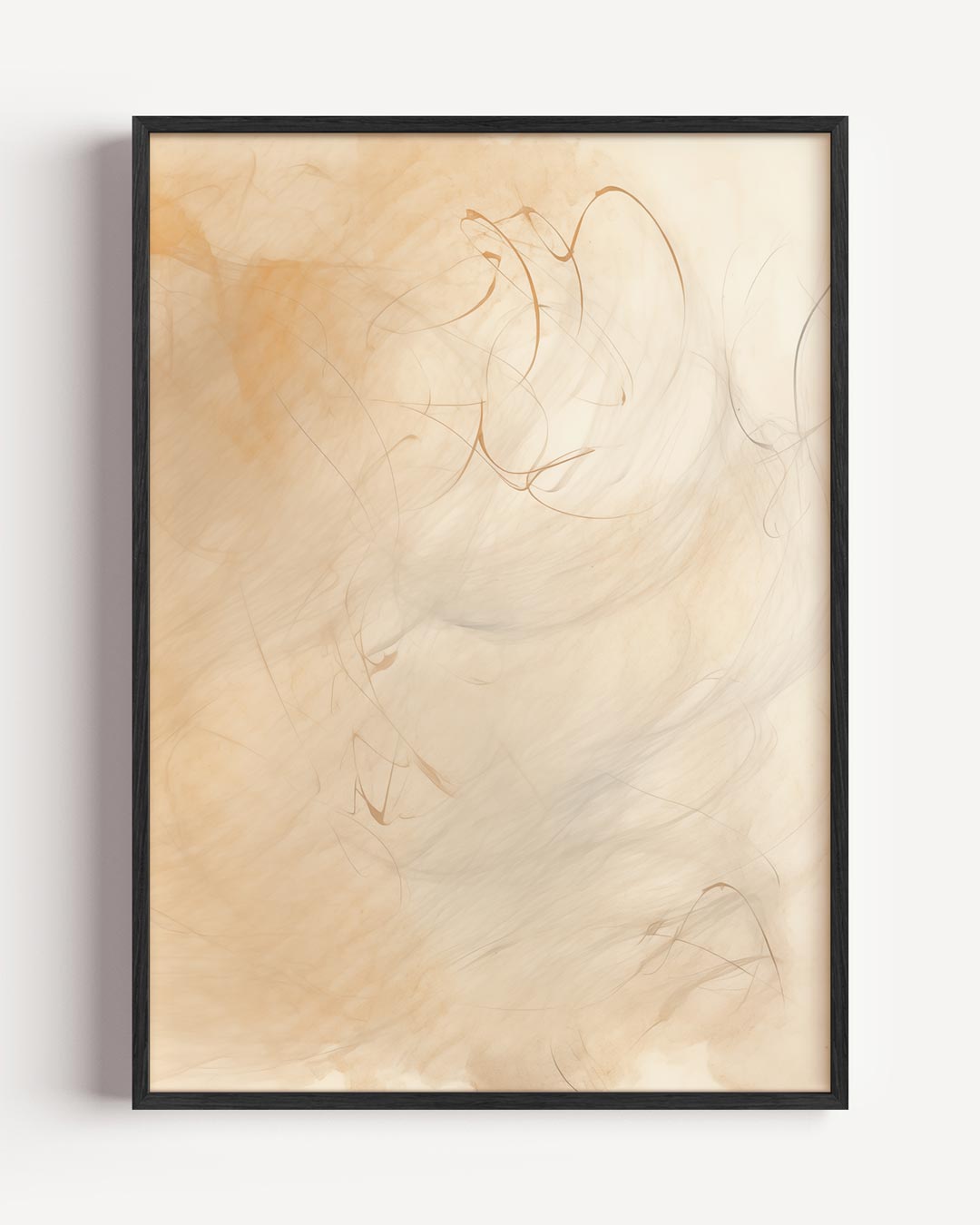 Dromerige Beige Abstracte – textuur portret poster als wanddecoratie