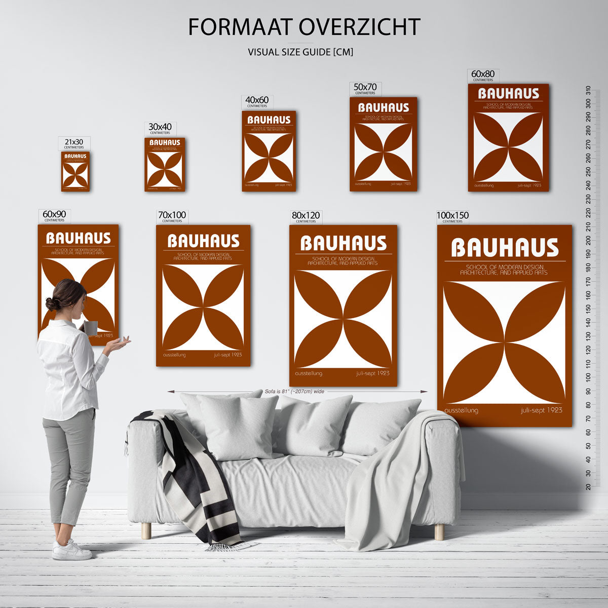 Vorm en kleur – Bauhaus poster als moderne geometrische wanddecoratie