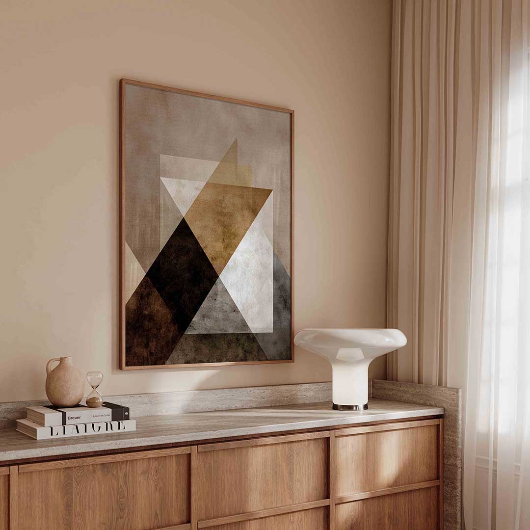 Geometrische vormen – abstracte poster in staand formaat
