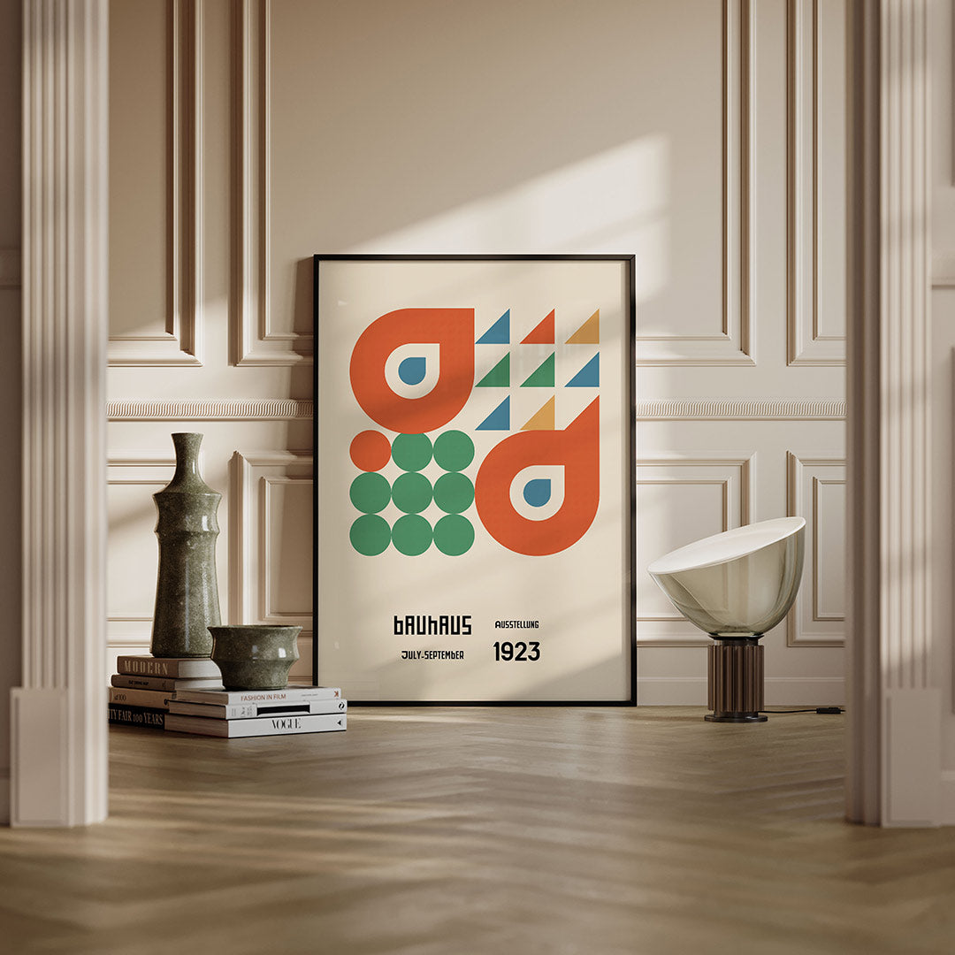 Vormen en vlakkenspel – moderne Bauhaus wandkunst als poster