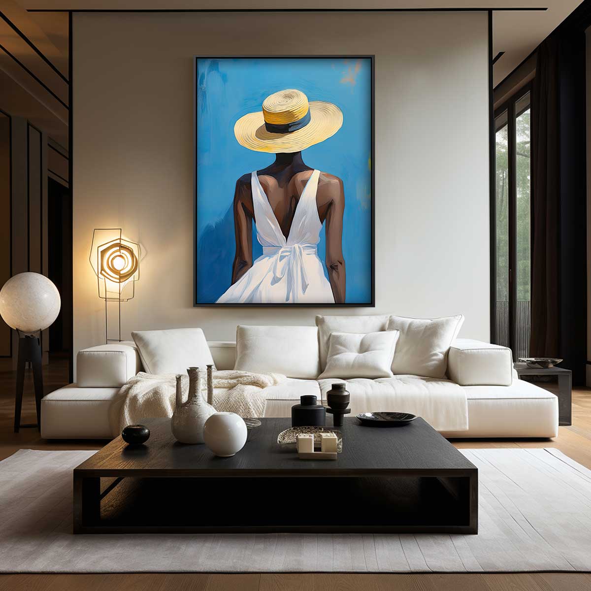 Zonsondergang Zomer Vibes – kunstwerk met zwarte baklijst