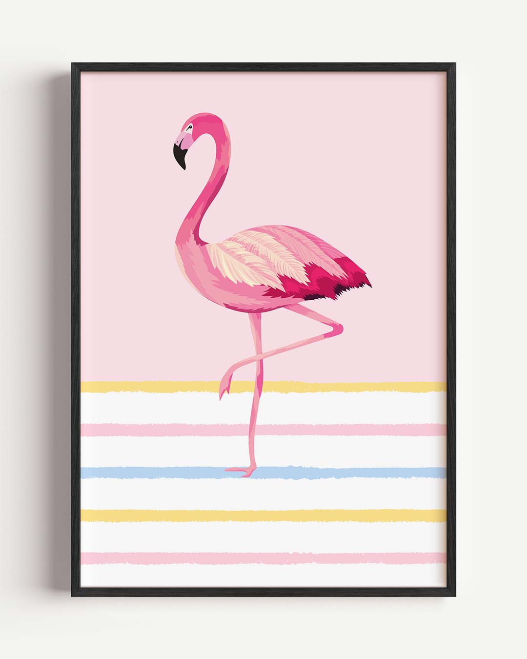 Flamingo Elegantie – kids portret poster als wanddecoratie