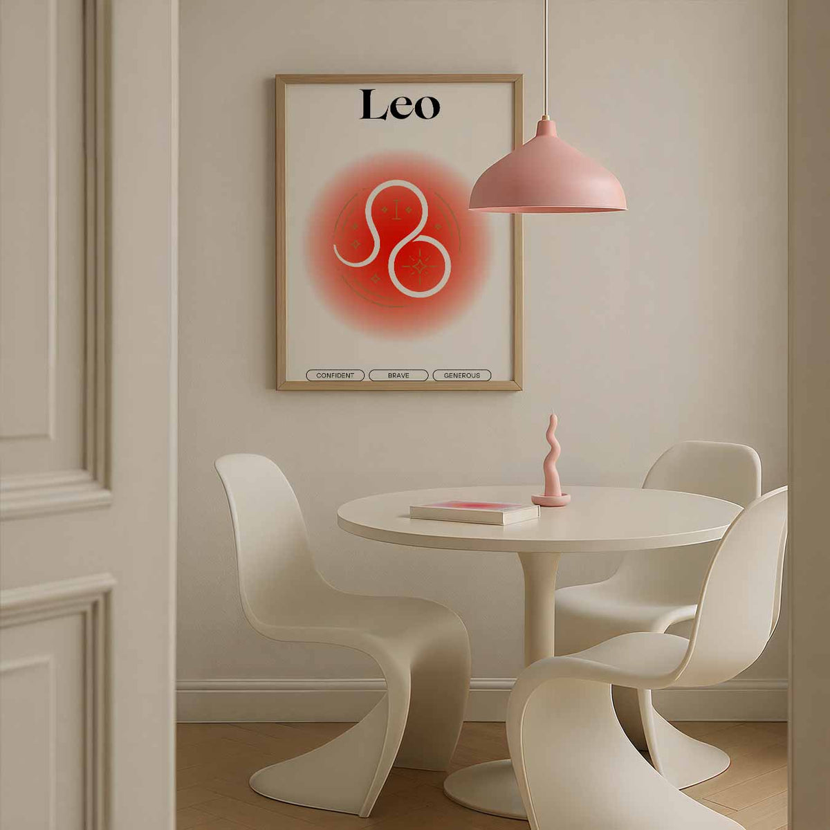 Stijlvolle Leo Astro – staande mindful wanddecoratie van WallArtistic