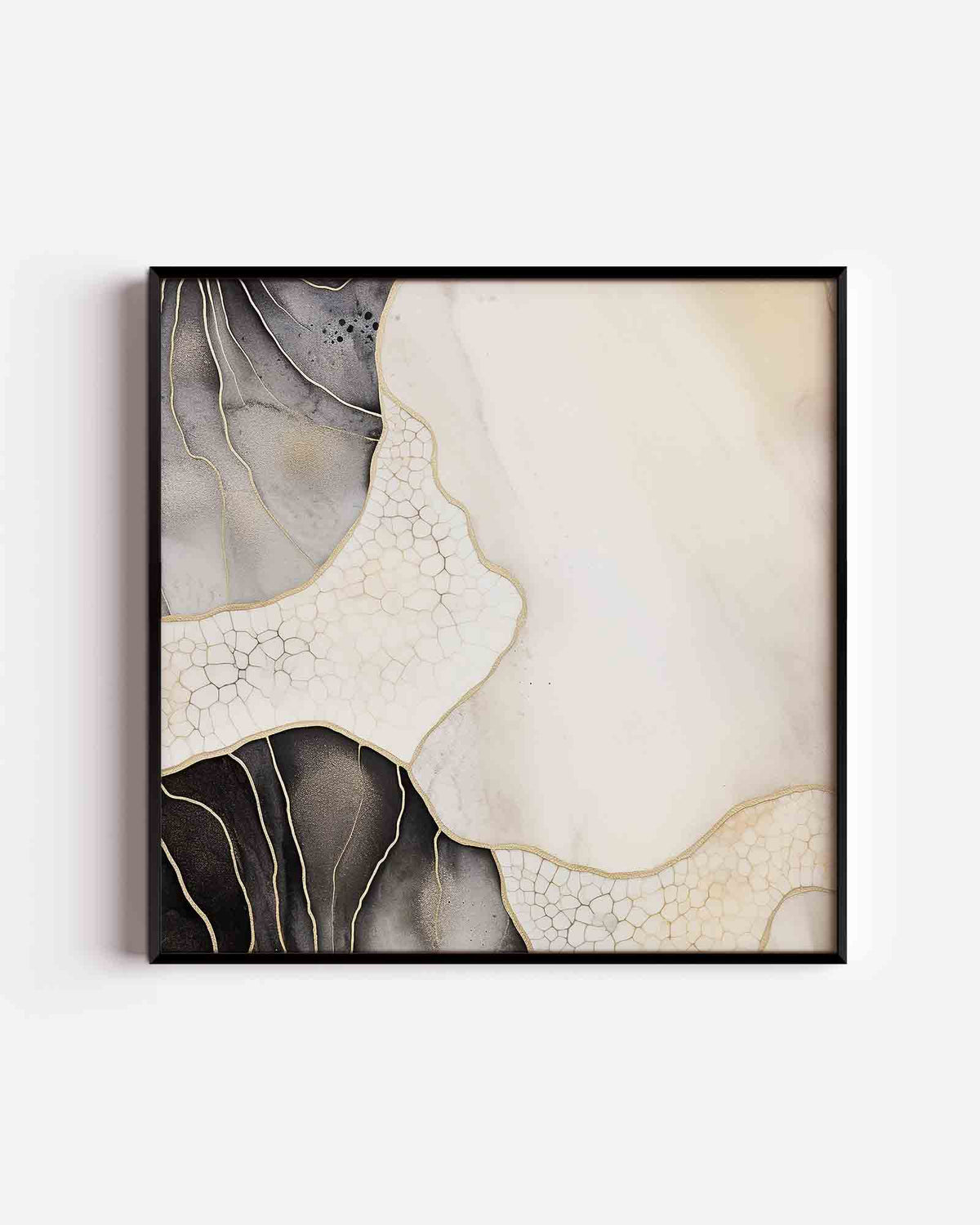 Abstracte vormen – zacht abstracte vierkante poster als wanddecoratie
