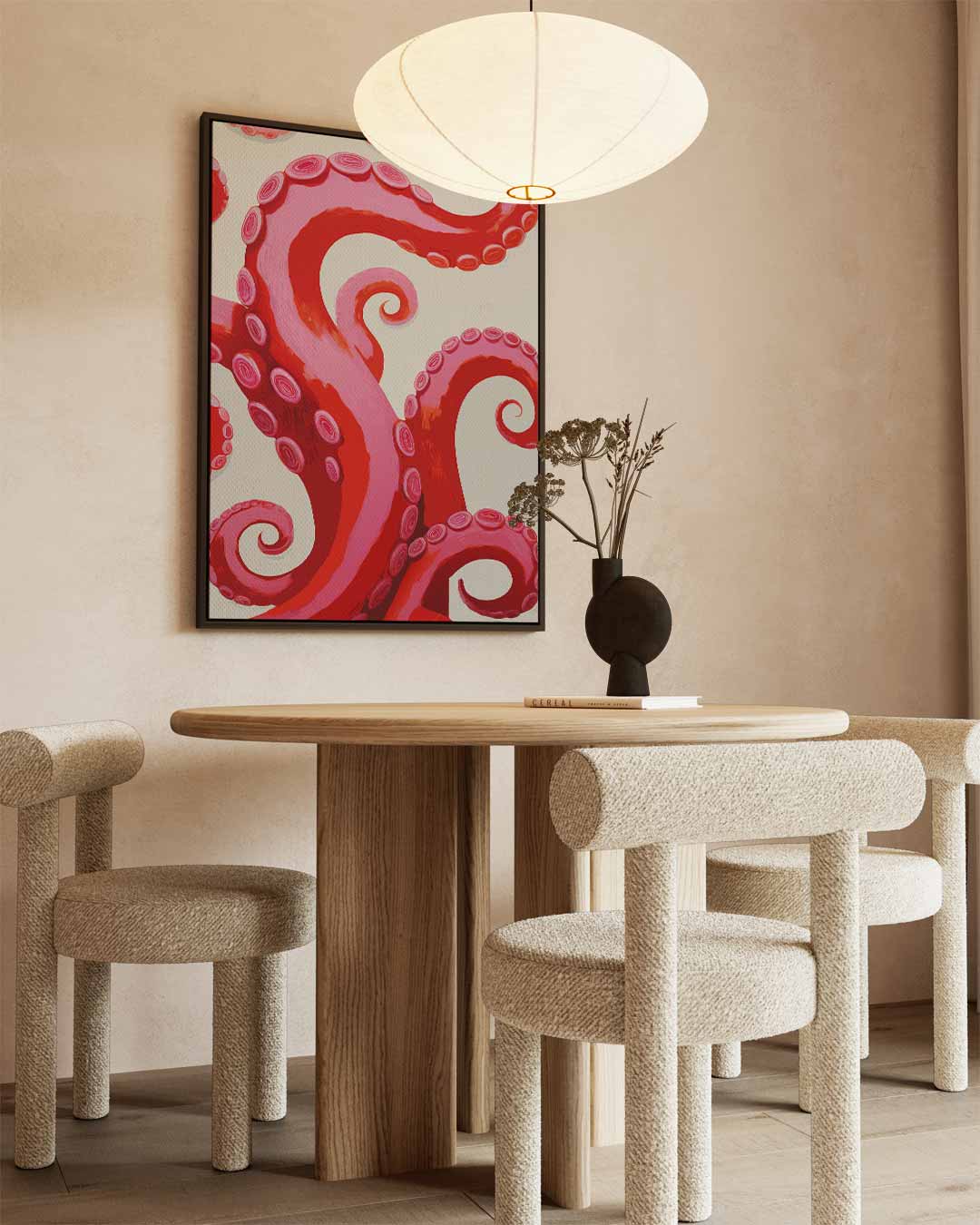 Kleurrijke Tentakelscape – staand kunstwerk voor modern interieur