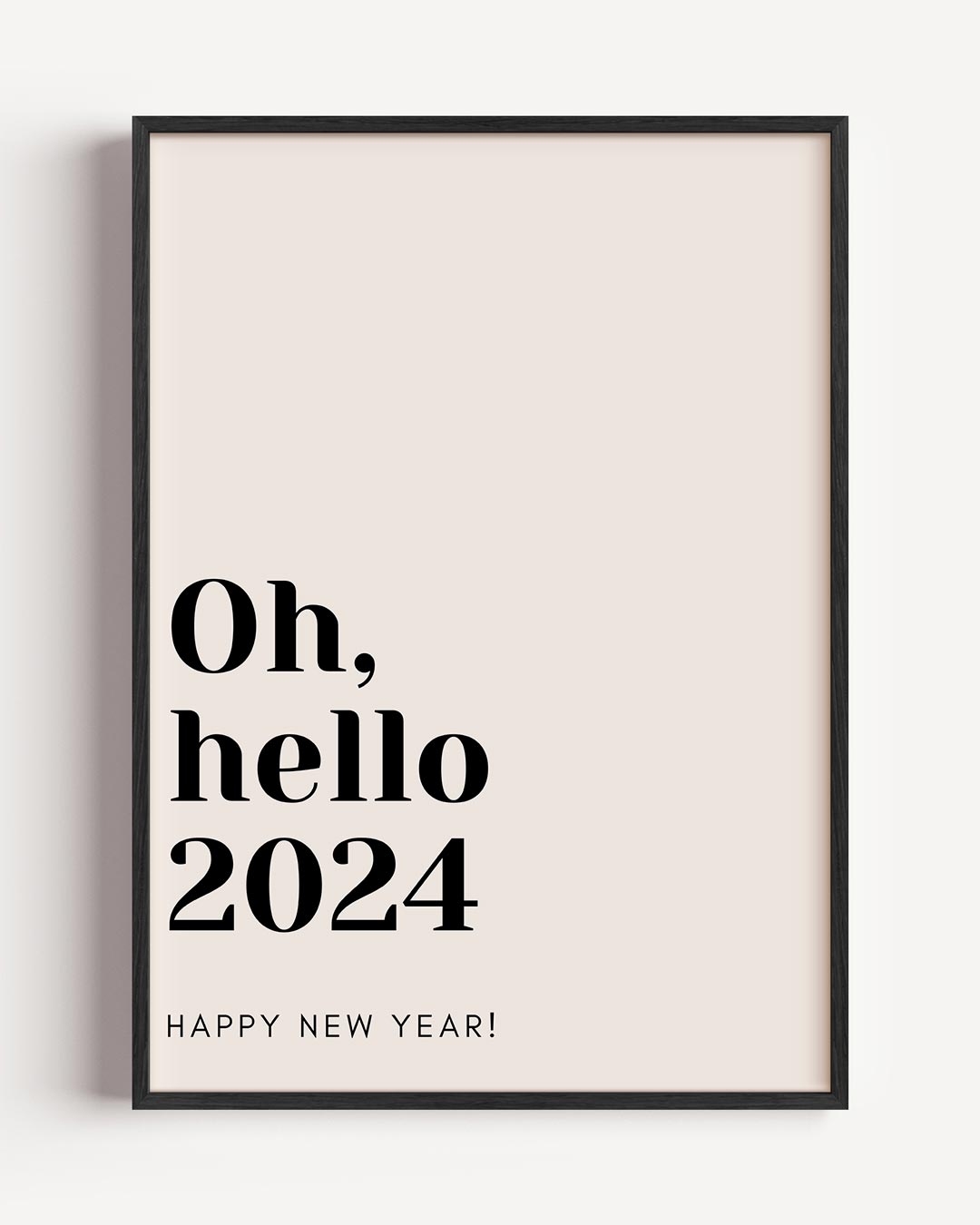 Welkom 2024 – kerst portret poster als wanddecoratie