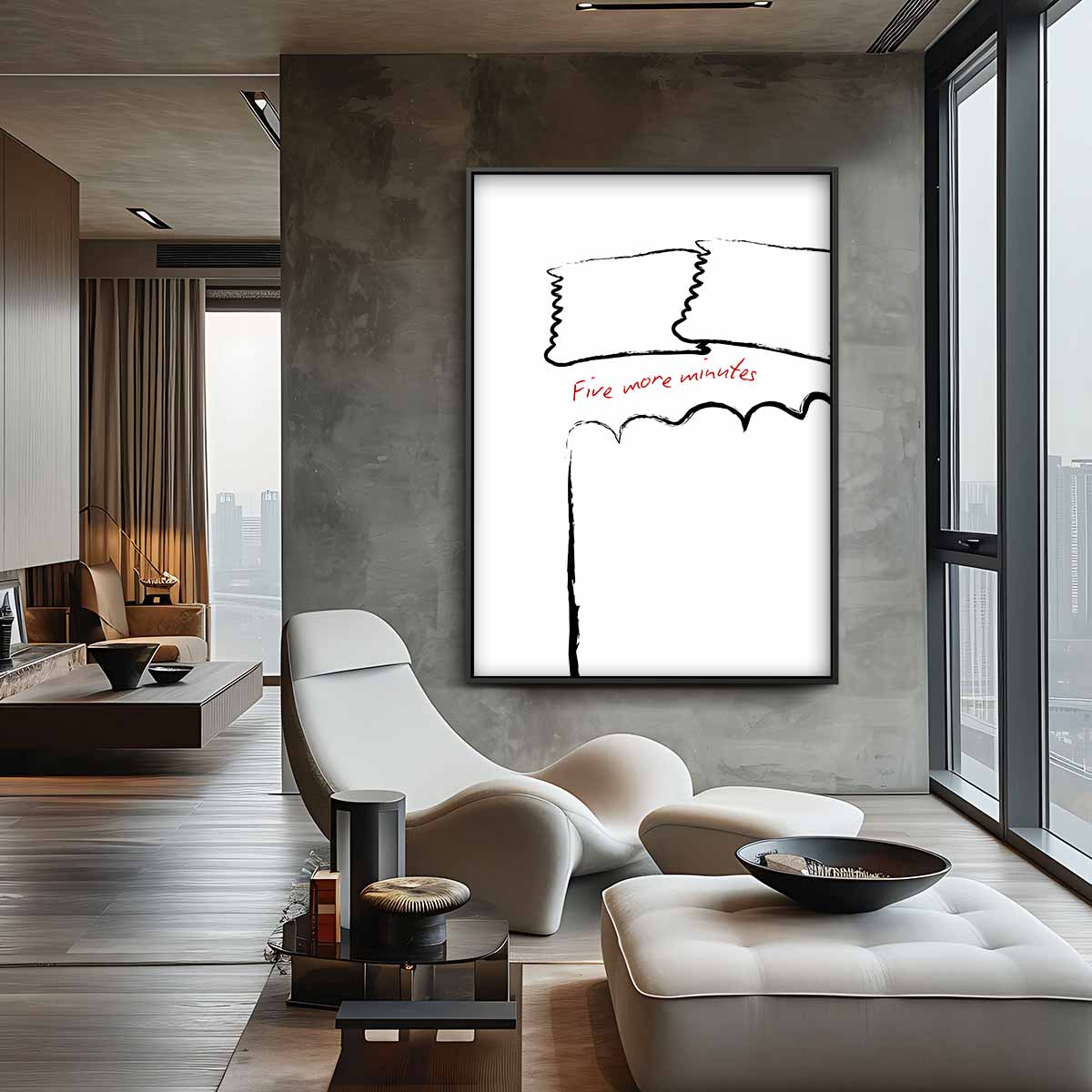 Vijf Minuten Extra – plexiglas kunstwerk als wanddecoratie