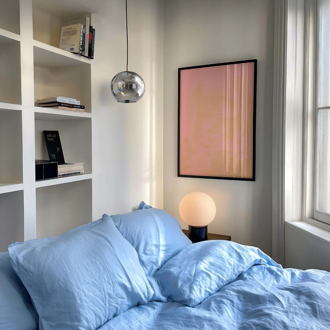 Zachte Pastel Abstractie – staande kleurrijke abstracte wanddecoratie van WallArtistic