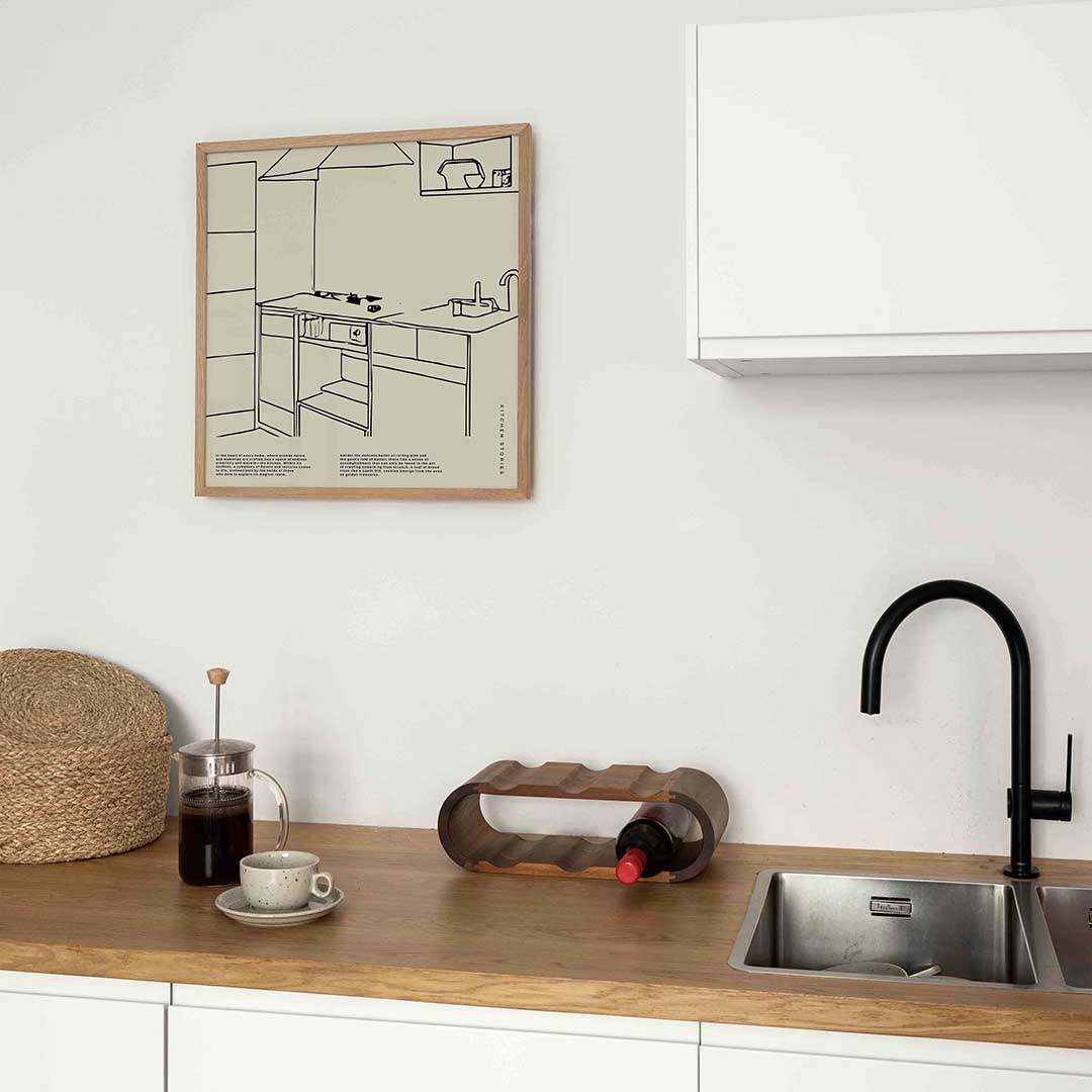 Keukeninterieur – keukenposter in vierkant formaat