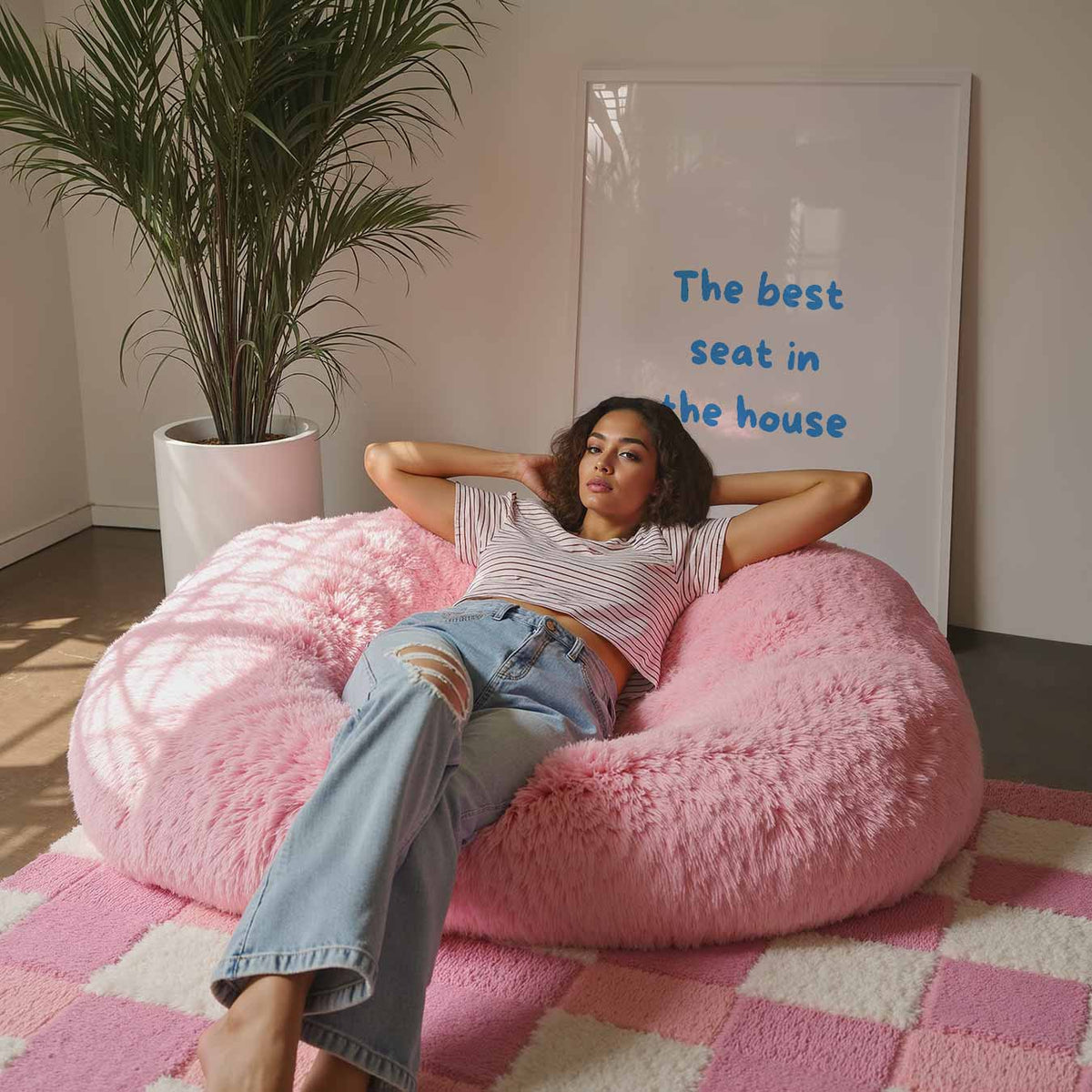 Stijlvolle "Best Seat" – inspirerende tekst als portret poster
