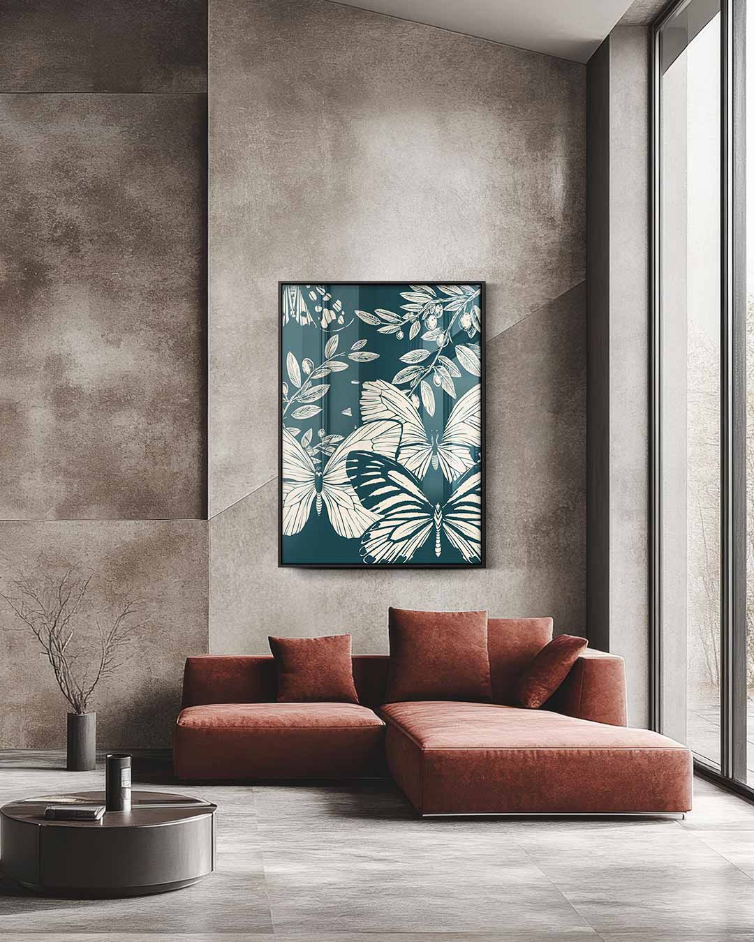 Vlinders in de Nacht – staande wandkunst voor woonkamer of interieur