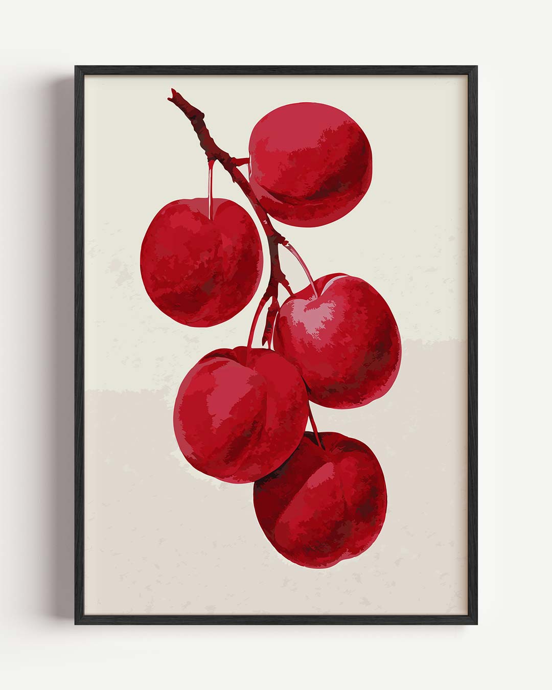 Elegante Rode Vruchten – keuken portret poster als wanddecoratie