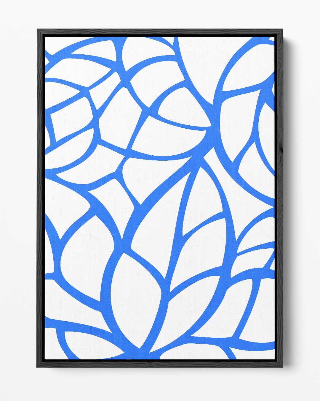 Abstract Blauw Kunstwerk – portret kunstwerk als wanddecoratie