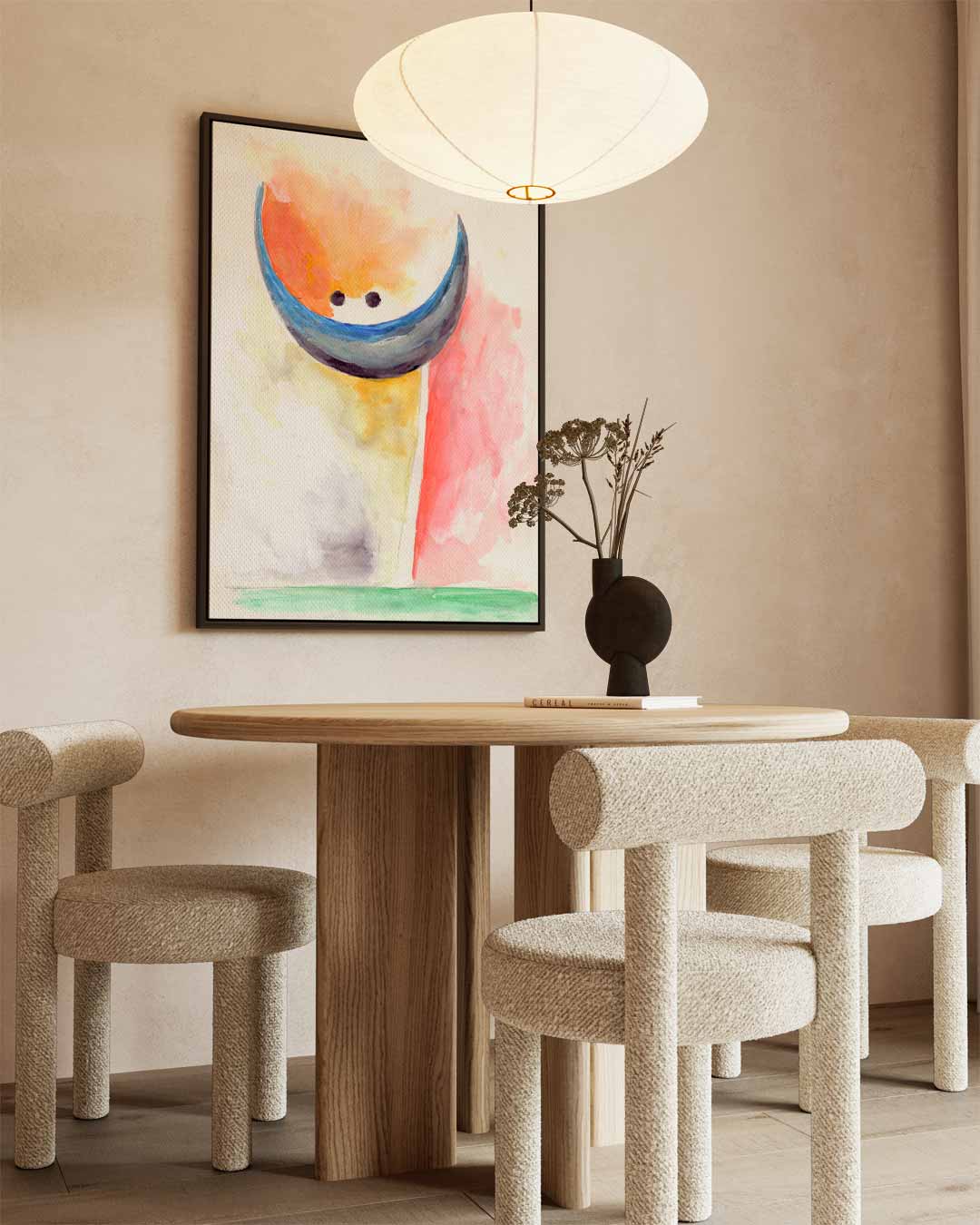 Abstracte Kleurenexplosie – modern portret kunstwerk van WallArtistic